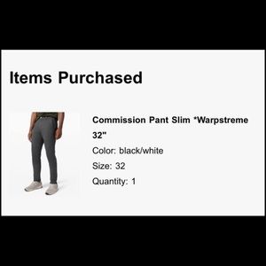 Lululemon Mens Commission Pants